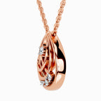 0.06 Carat Round Swirl Pendant 14K - Rose Gold