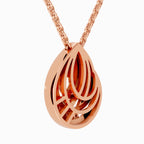 0.06 Carat Round Swirl Pendant 14K - Rose Gold