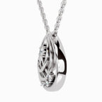 0.06 Carat Round Swirl Pendant 14K - White Gold