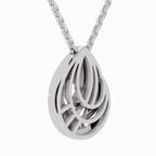 0.06 Carat Round Swirl Pendant 14K - White Gold