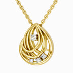 0.06 Carat Round Swirl Pendant 14K