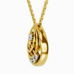 0.06 Carat Round Swirl Pendant 14K