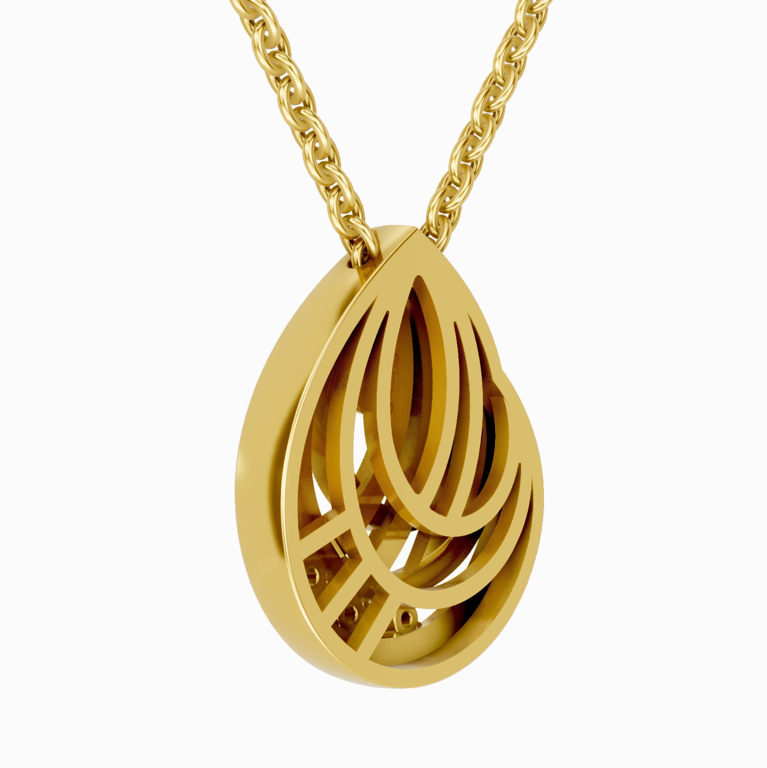 0.06 Carat Round Swirl Pendant 14K
