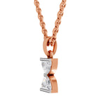 0.93 Carat Hourglass Pendant 14K - Rose Gold