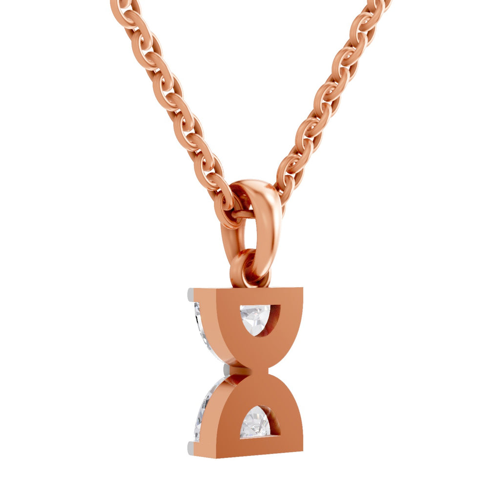 0.93 Carat Hourglass Pendant 14K - Rose Gold
