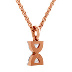 0.93 Carat Hourglass Pendant 14K - Rose Gold