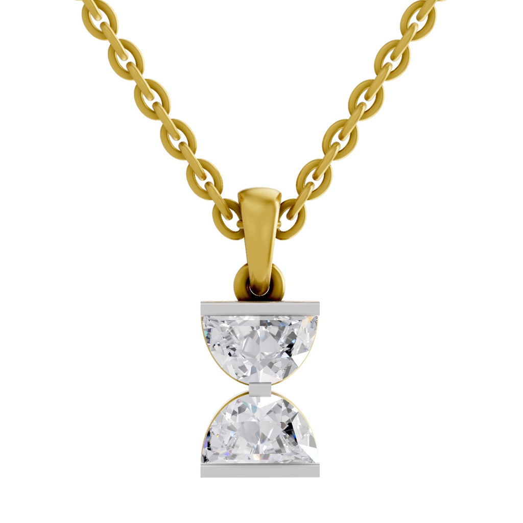 0.93 Carat Hourglass Pendant 14K