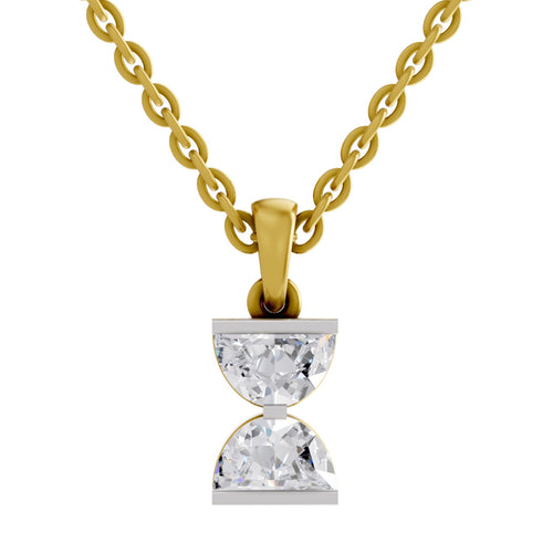 0.93 Carat Hourglass Pendant 14K
