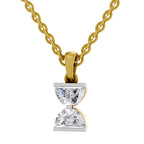 0.93 Carat Hourglass Pendant 14K
