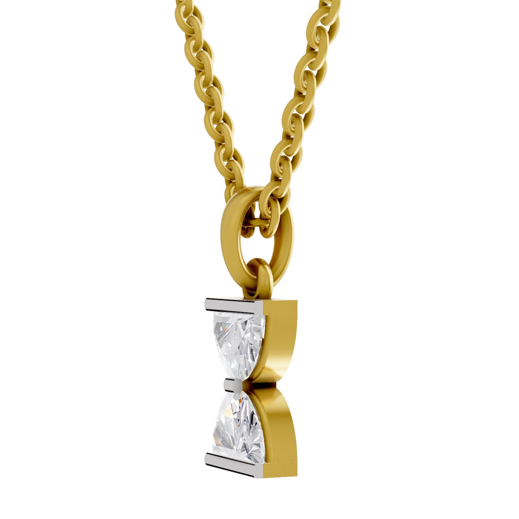 0.93 Carat Hourglass Pendant 14K
