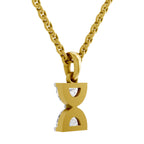 0.93 Carat Hourglass Pendant 14K