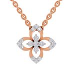 0.25 Carat Floral Pendant 14K - Rose Gold