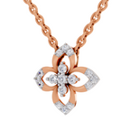 0.25 Carat Floral Pendant 14K - Rose Gold