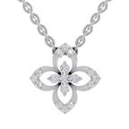 0.25 Carat Floral Pendant 14K - White Gold