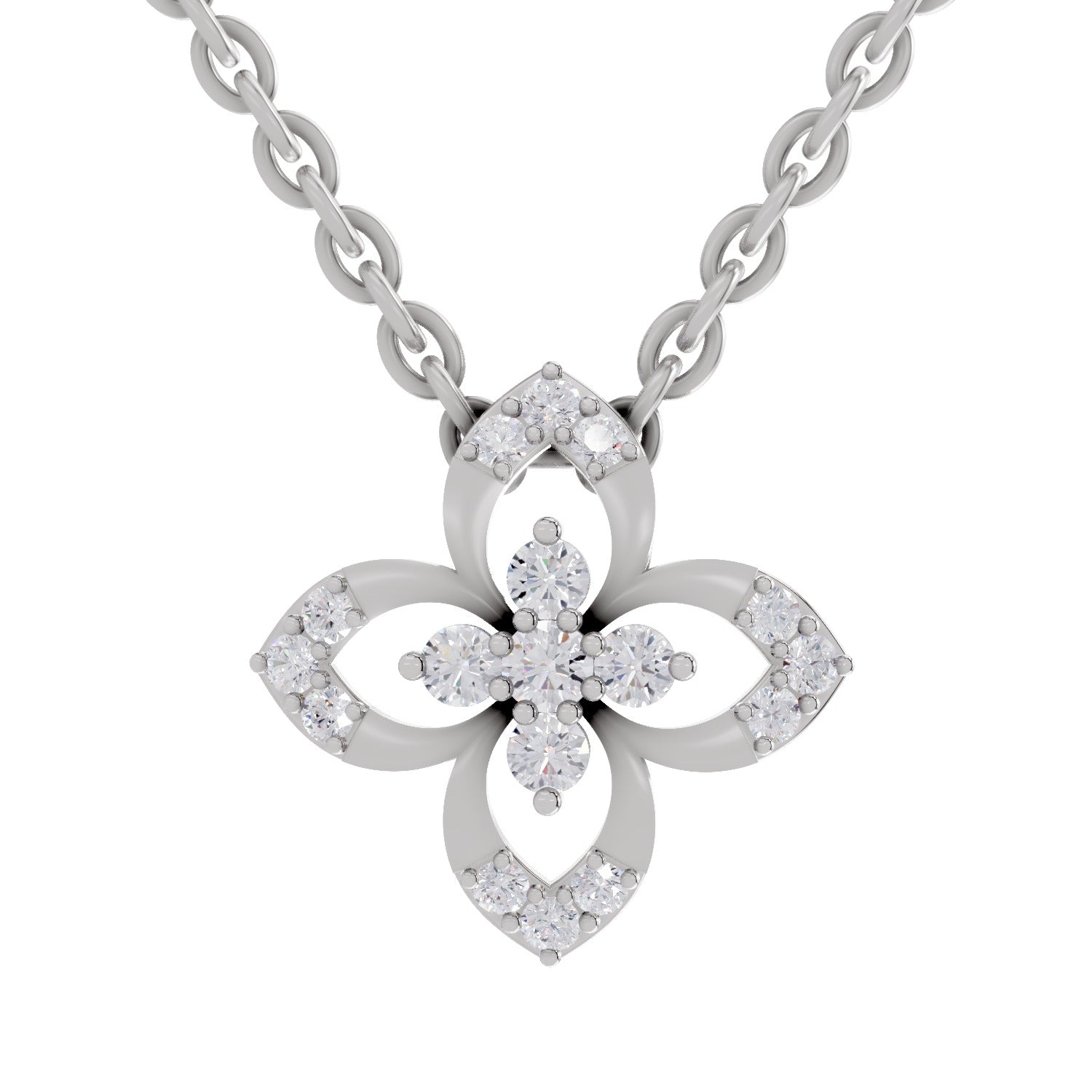 Captivating Floral Diamond Pendant
