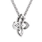 0.25 Carat Floral Pendant 14K - White Gold