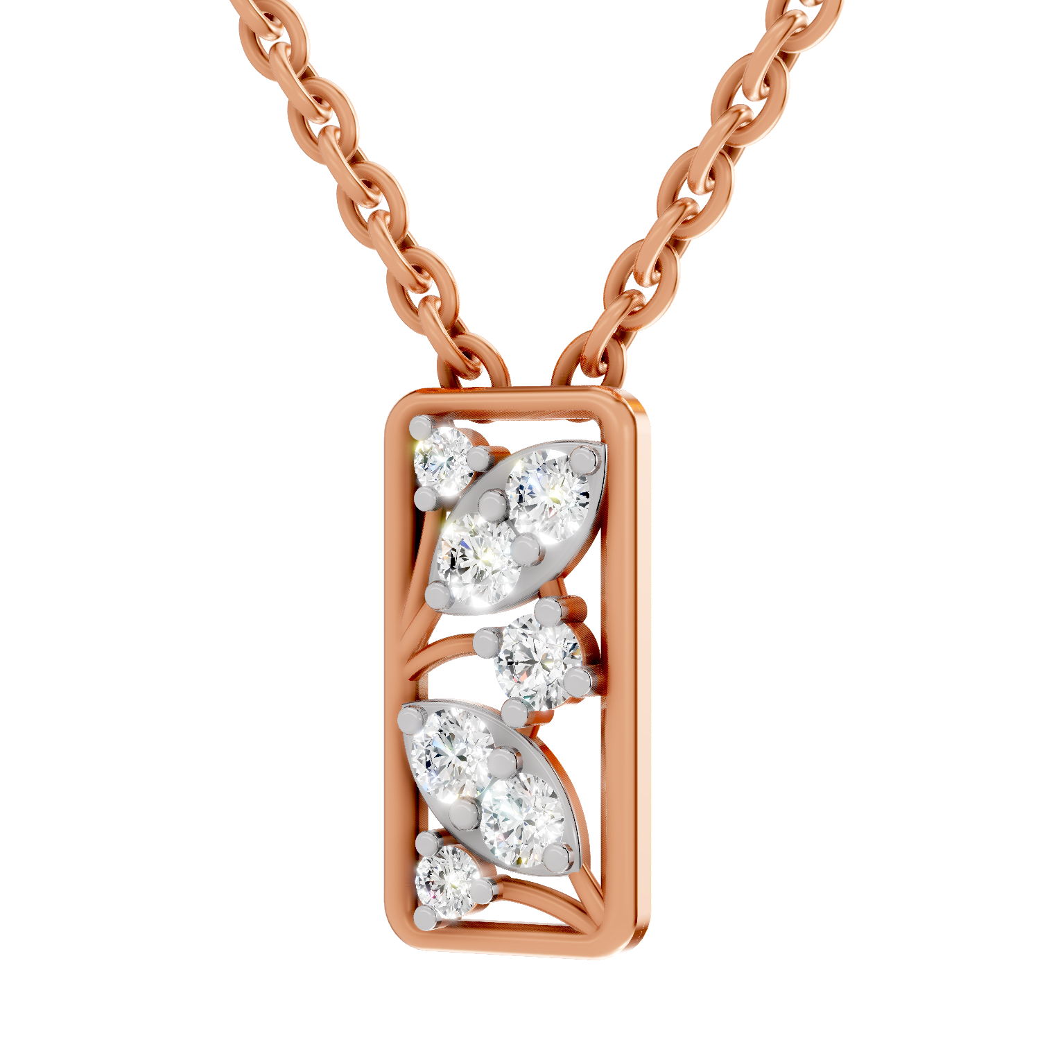 0.26 Carat Everleaf Pendant 14K - Rose Gold
