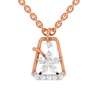 0.25 Carat Blossom Frame Pendant 14K - Rose Gold