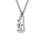 0.25 Carat Blossom Frame Pendant 14K - White Gold