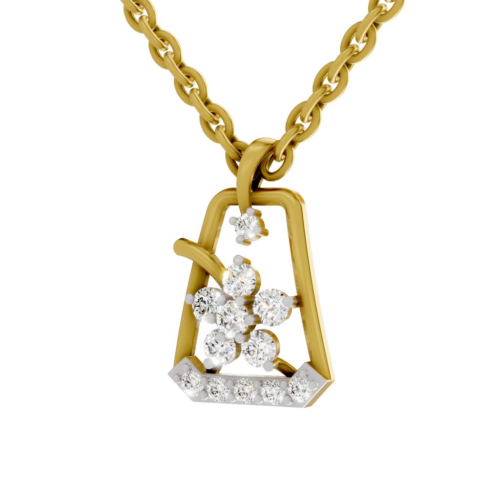 0.25 Carat Blossom Frame Pendant 14K