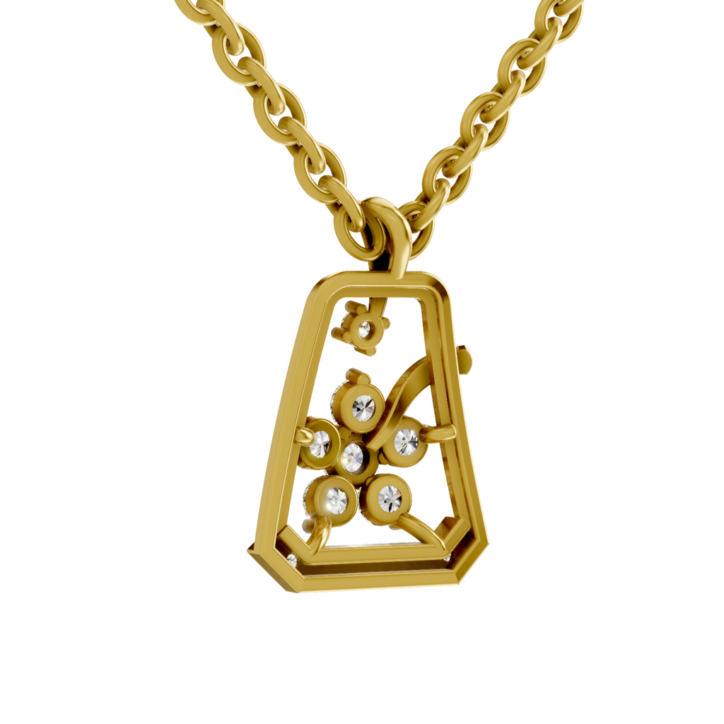 0.25 Carat Blossom Frame Pendant 14K
