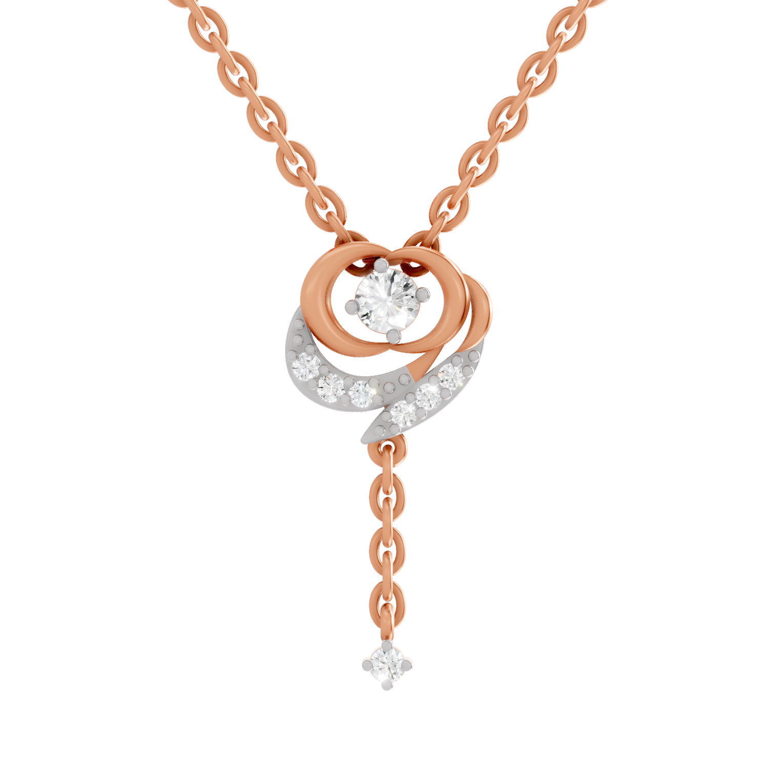 0.19 Carat Infinity Drop Pendant 14K - Rose Gold