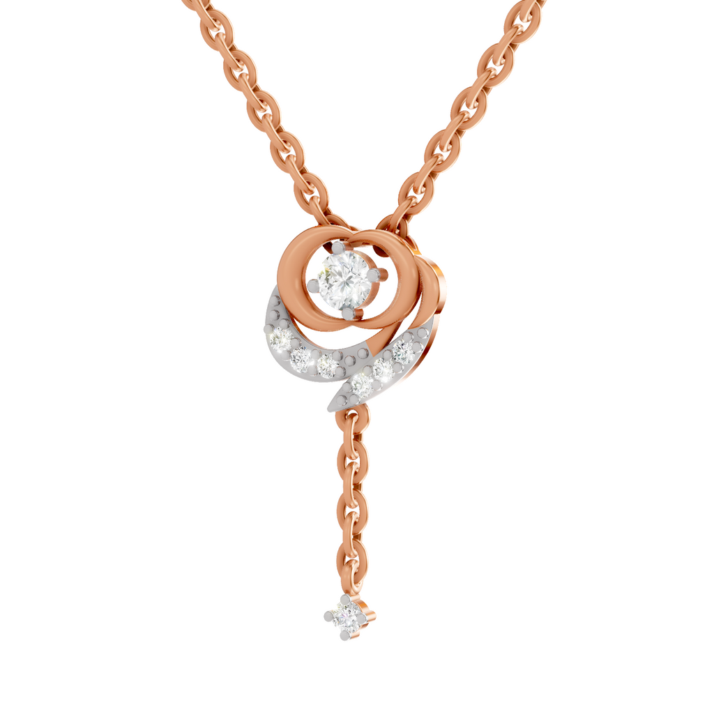 0.19 Carat Infinity Drop Pendant 14K - Rose Gold