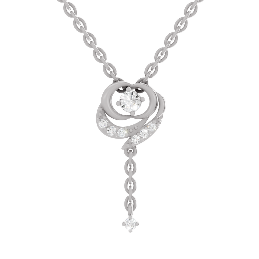 0.19 Carat Infinity Drop Pendant 14K - White Gold