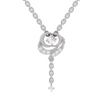 0.19 Carat Infinity Drop Pendant 14K - White Gold