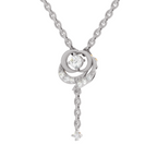 0.19 Carat Infinity Drop Pendant 14K - White Gold