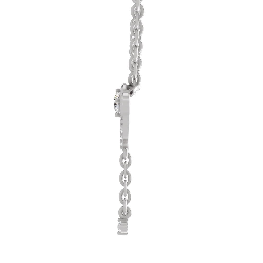 0.19 Carat Infinity Drop Pendant 14K - White Gold