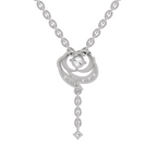 0.19 Carat Infinity Drop Pendant 14K - White Gold