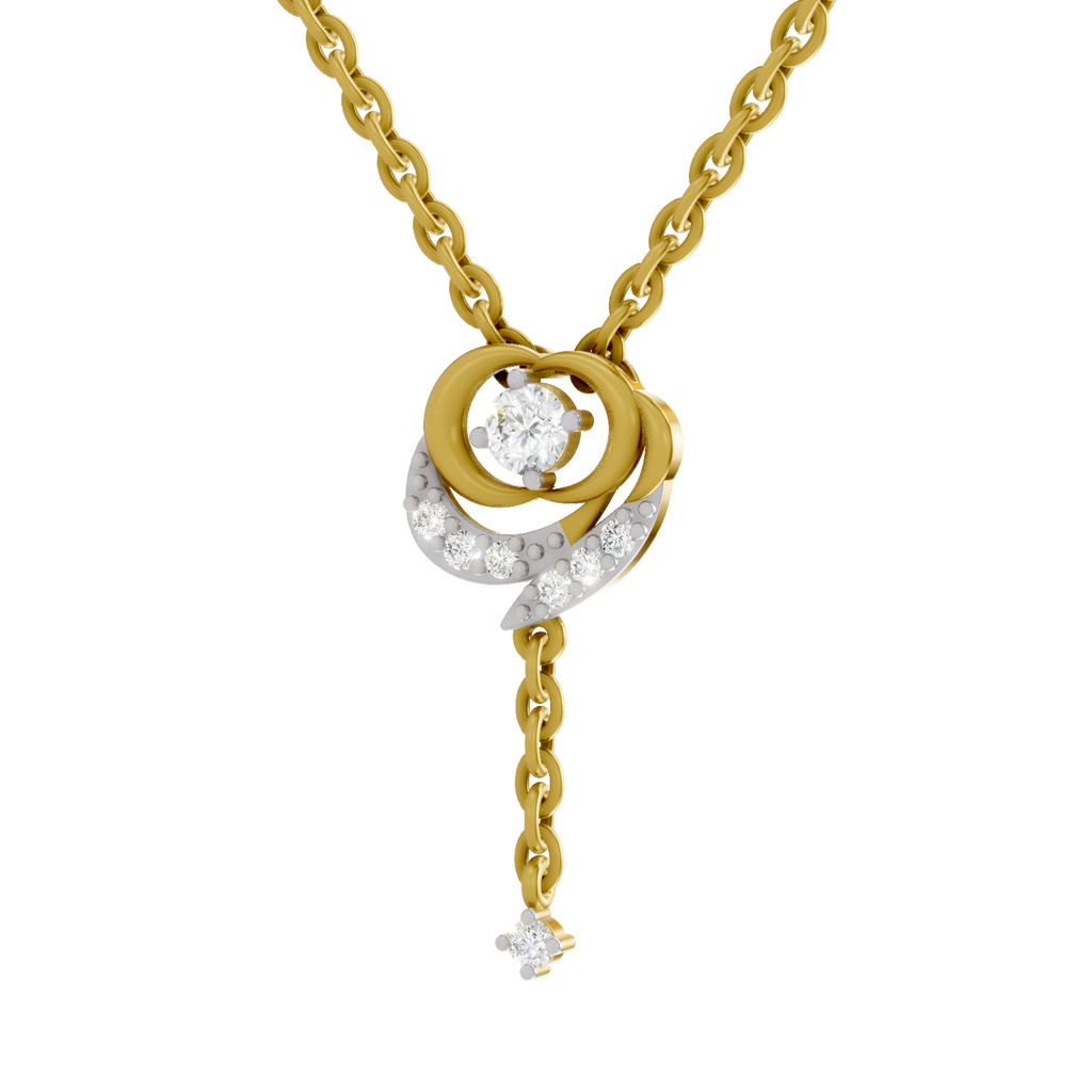 0.19 Carat Infinity Drop Pendant 14K