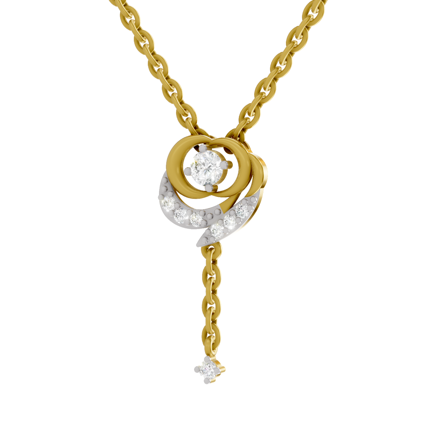 0.19 Carat Infinity Drop Pendant 14K