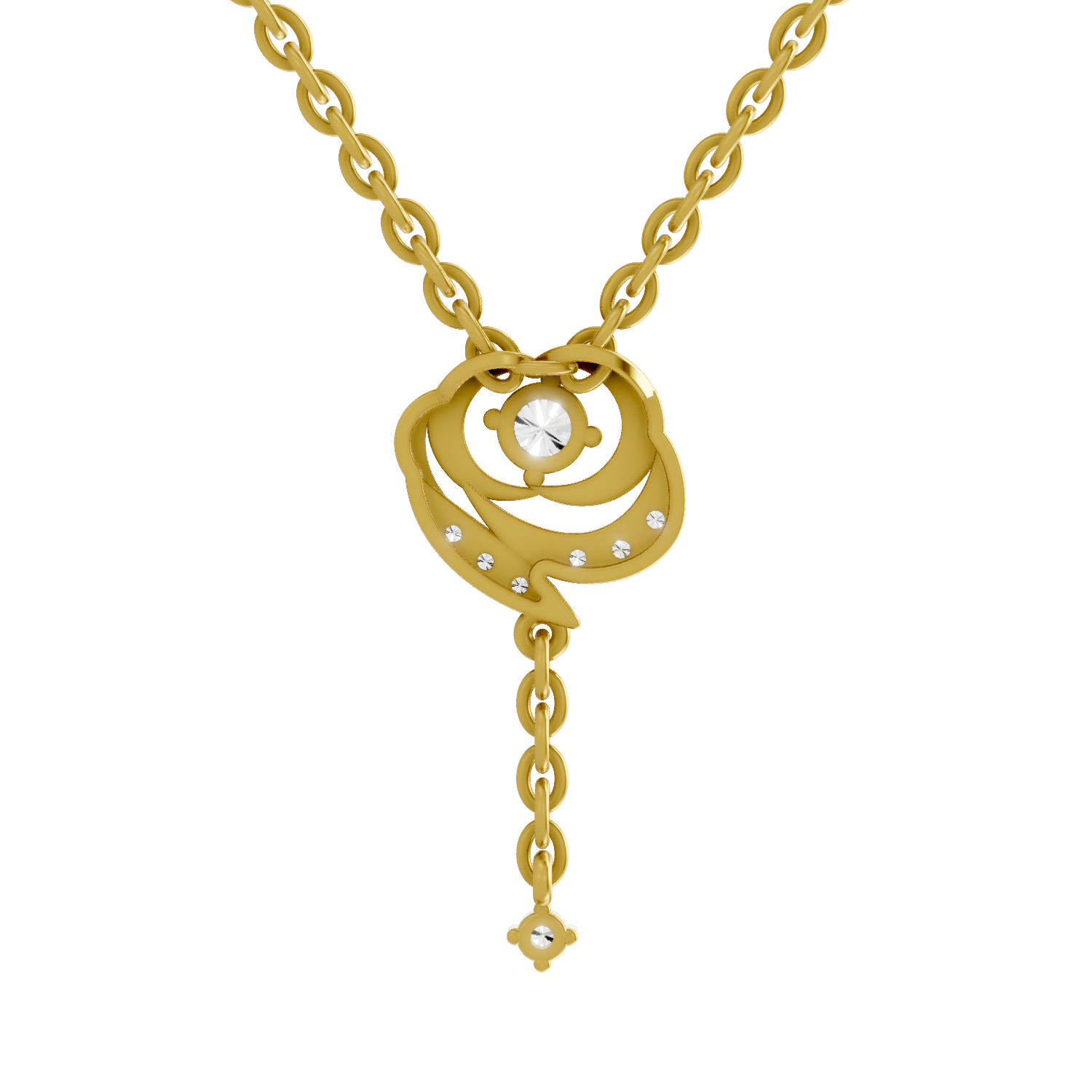 0.19 Carat Infinity Drop Pendant 14K