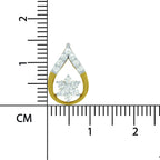 Captivating Teardrop Floral Diamond Pendant
