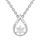 0.24 Carat Teardrop Pendant 14K - White Gold