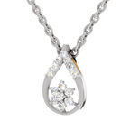 0.24 Carat Teardrop Pendant 14K - White Gold