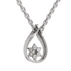 0.24 Carat Teardrop Pendant 14K - White Gold