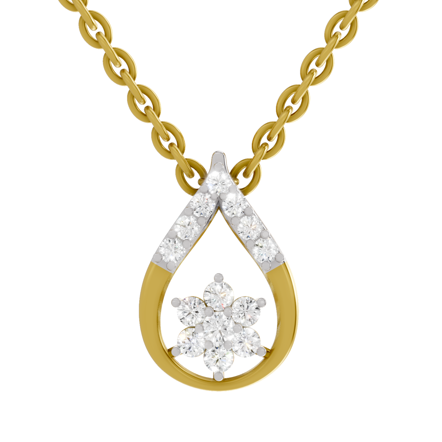 0.24 Carat Teardrop Pendant 14K