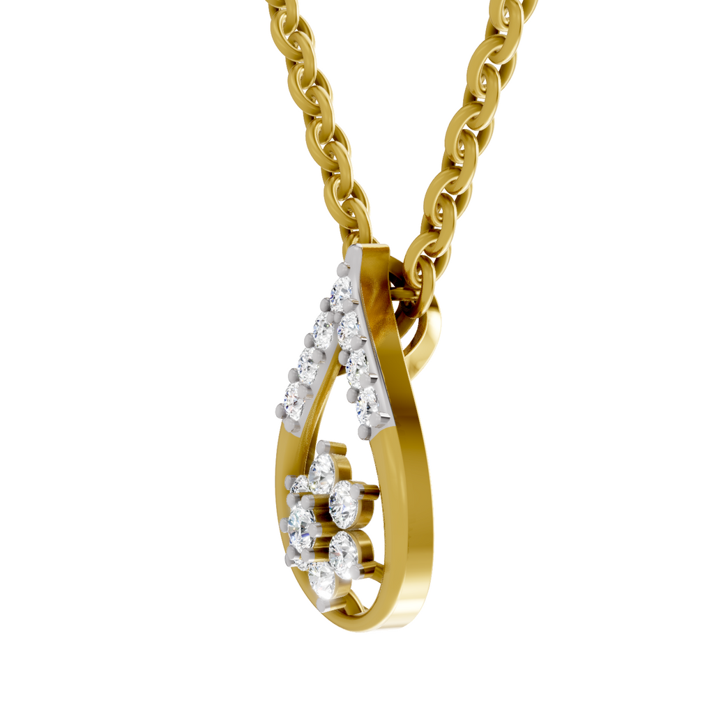 0.24 Carat Teardrop Pendant 14K