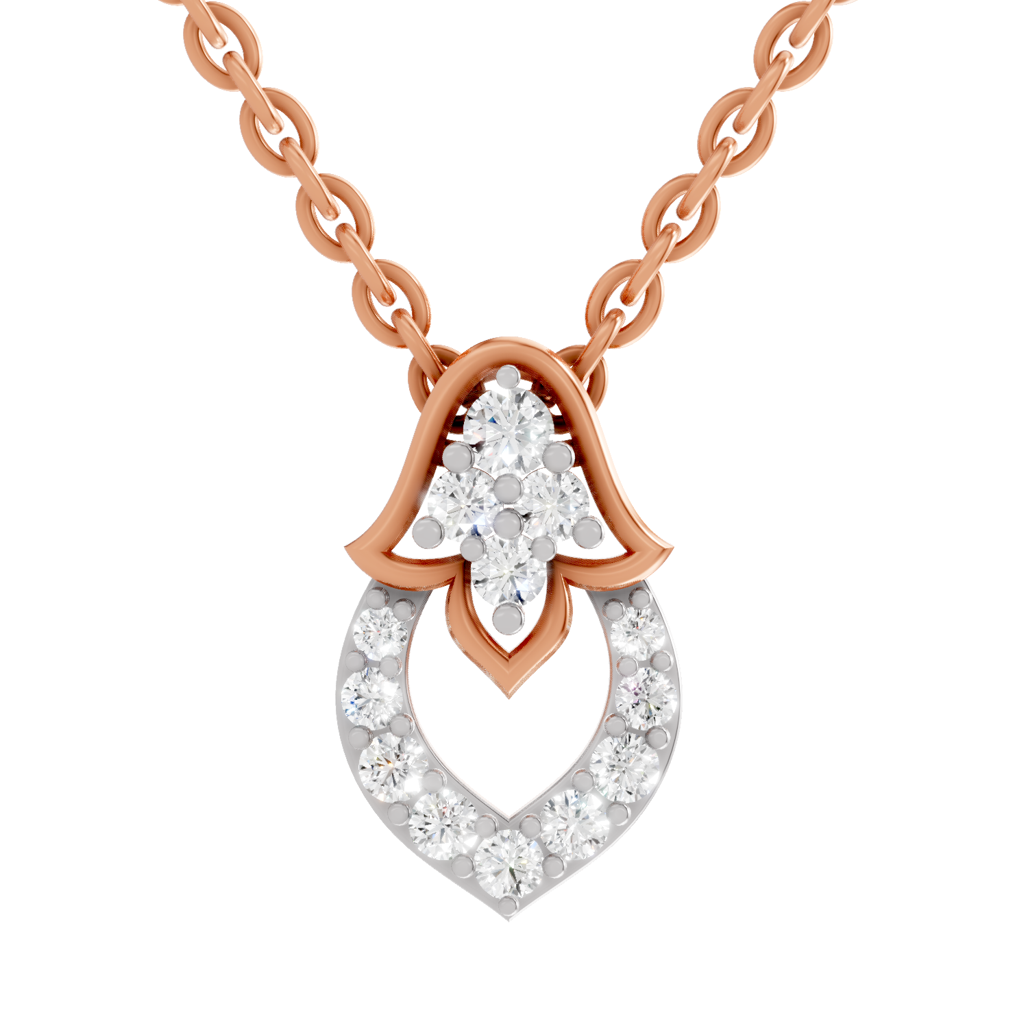 0.3 Carat teardrop Pendant 14K - Rose Gold