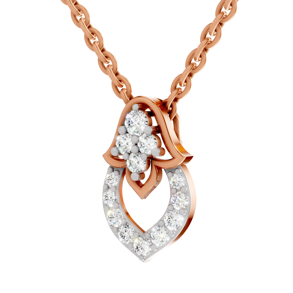 0.3 Carat teardrop Pendant 14K - Rose Gold