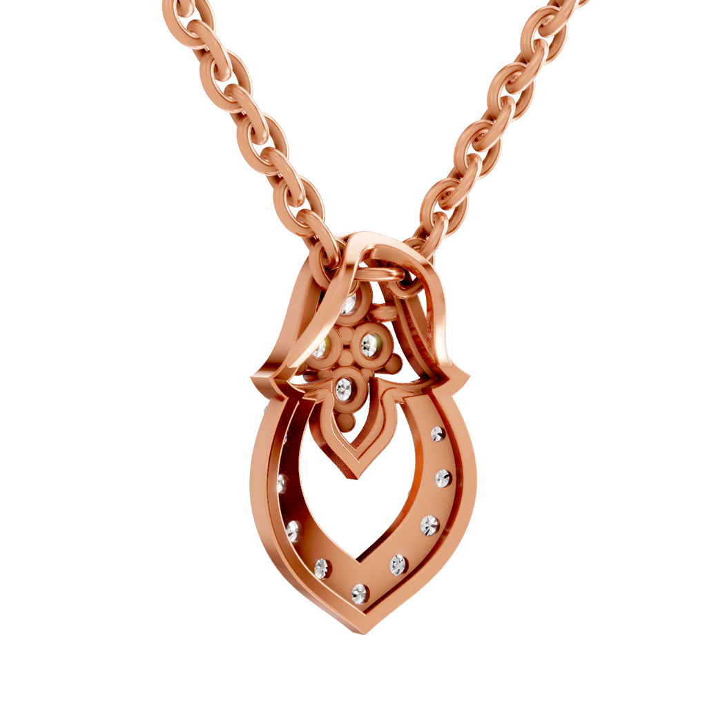 0.3 Carat teardrop Pendant 14K - Rose Gold