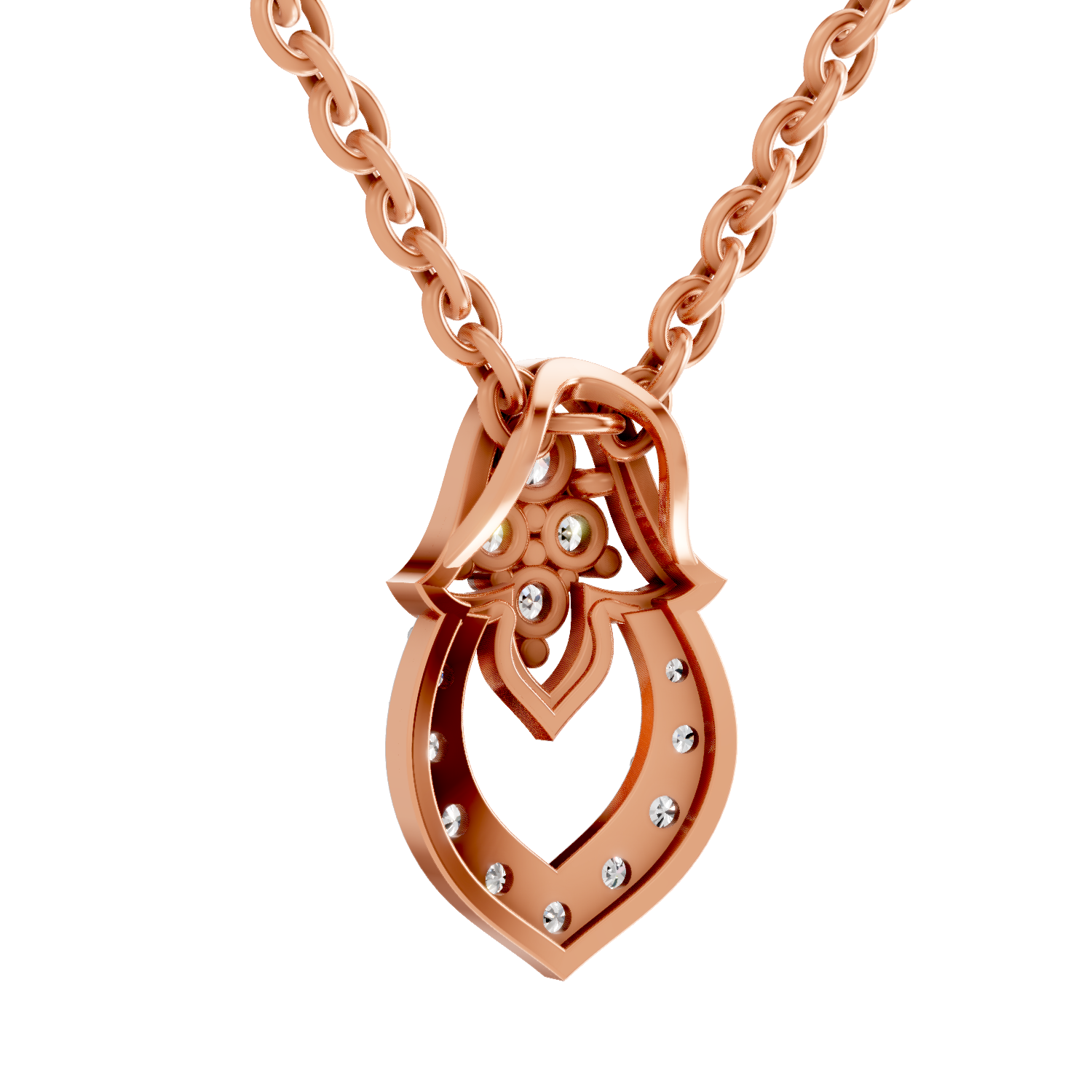 0.3 Carat teardrop Pendant 14K - Rose Gold