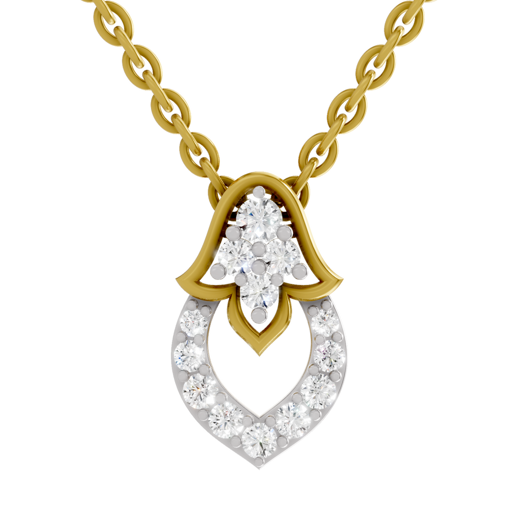 0.3 Carat teardrop Pendant 14K