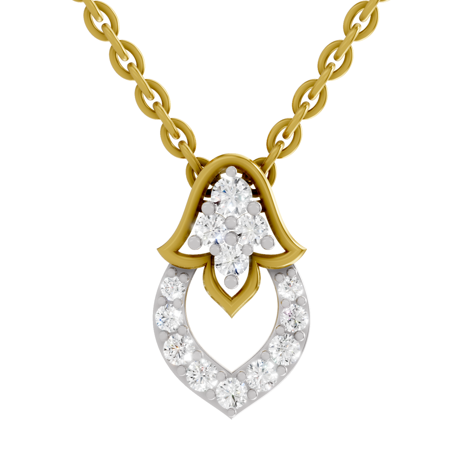 0.3 Carat teardrop Pendant 14K