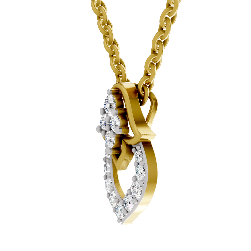 0.3 Carat teardrop Pendant 14K