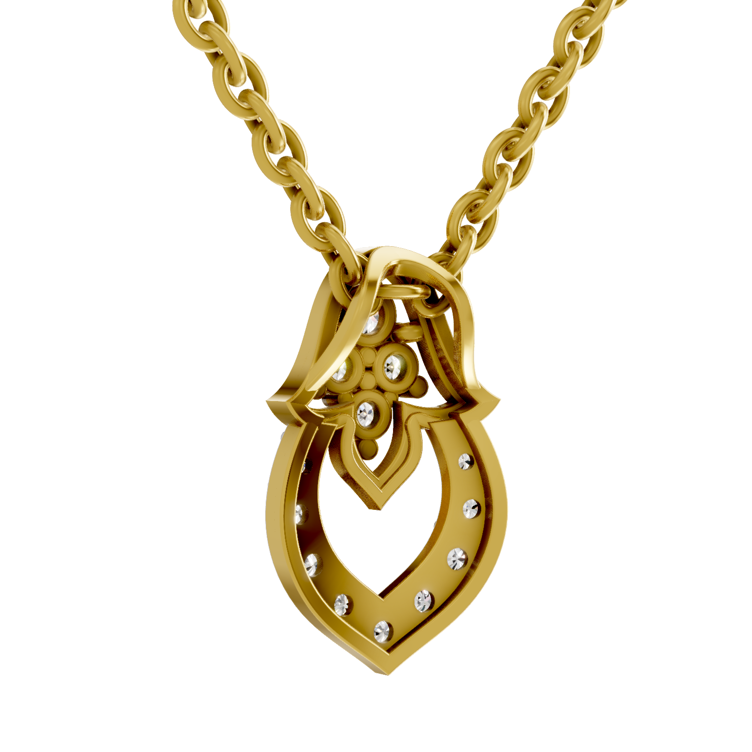 0.3 Carat teardrop Pendant 14K