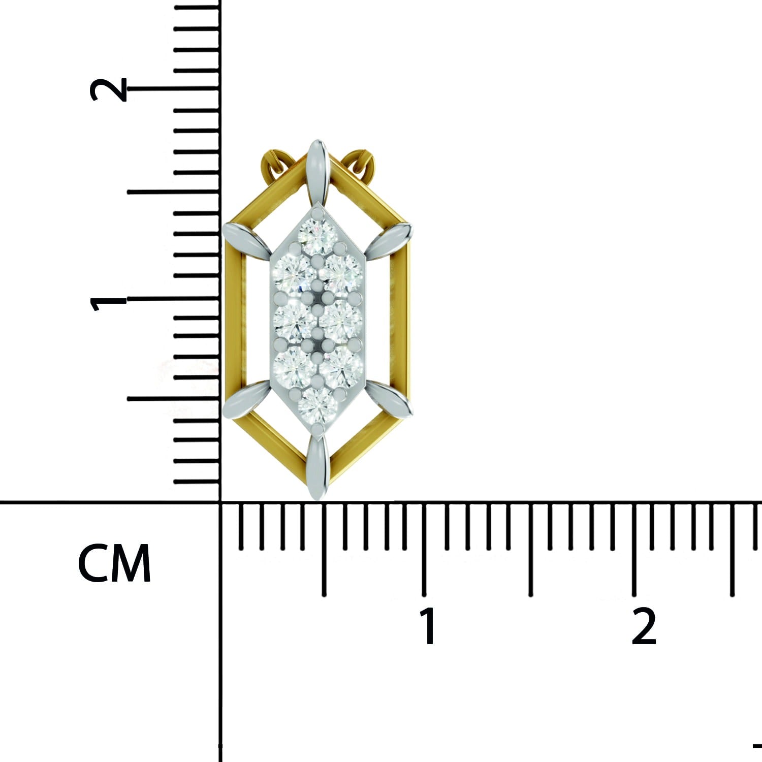 Resplendent Geometric Diamond Pendant